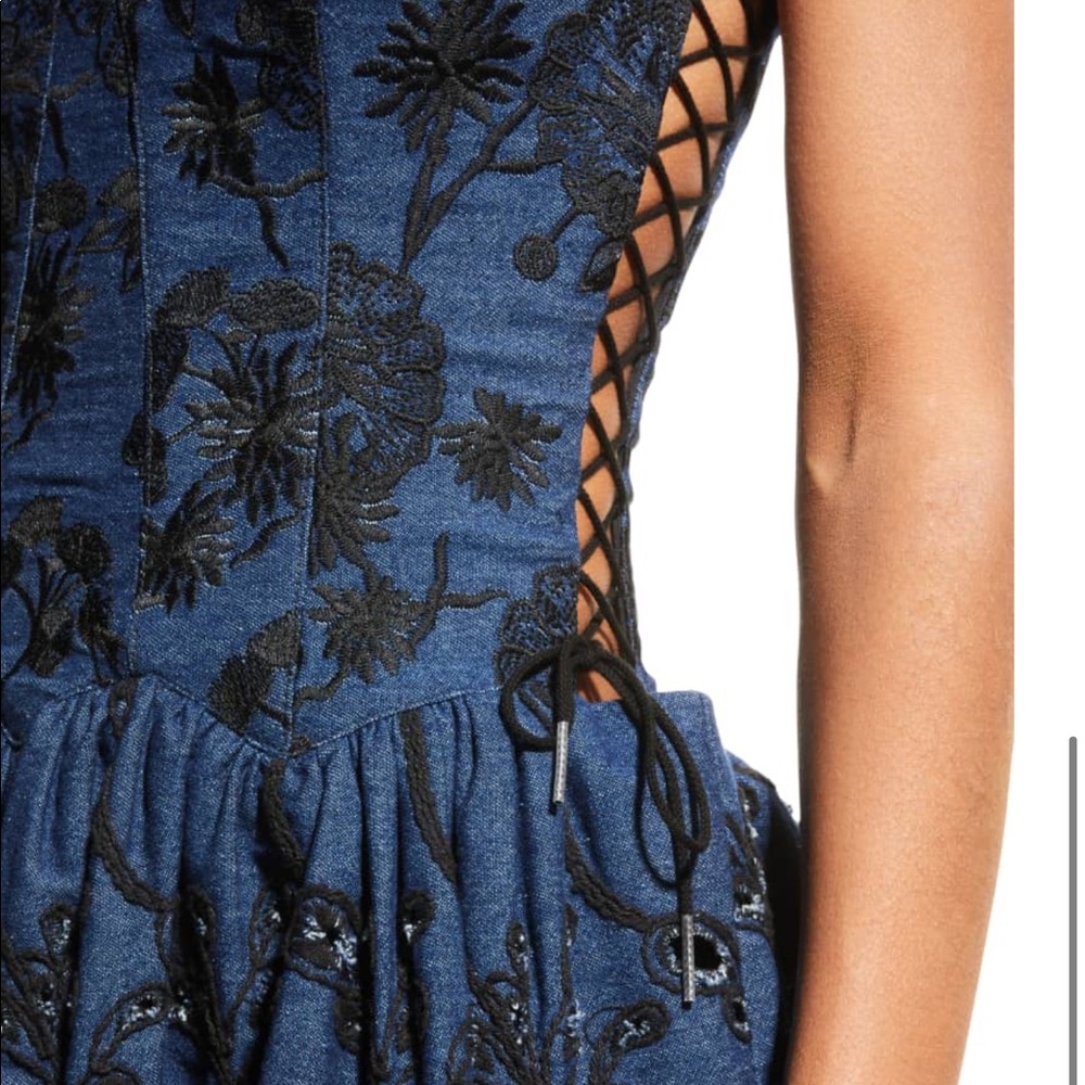 Anna Sui Eyelet Embroidery Dress - image 4
